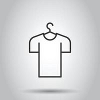 t-shirt icoon in vlak stijl. gewoontjes kleren vector illustratie Aan wit geïsoleerd achtergrond. polo slijtage bedrijf concept.