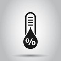 vochtigheid icoon in vlak stijl. klimaat vector illustratie Aan geïsoleerd achtergrond. temperatuur voorspelling bedrijf concept.