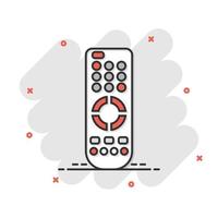 afgelegen controle icoon in grappig stijl. infrarood controleur vector tekenfilm illustratie Aan wit geïsoleerd achtergrond. TV keypad bedrijf concept plons effect.