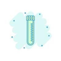 chemie bekers teken icoon in grappig stijl. fles test buis vector tekenfilm illustratie Aan wit geïsoleerd achtergrond. alchimie bedrijf concept plons effect.