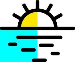 zonsopkomst landschap vector icoon ontwerp