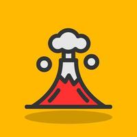 vulkaan landschap vector icoon ontwerp