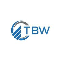 tbw vlak accounting logo ontwerp Aan wit achtergrond. tbw creatief initialen groei diagram brief logo concept.tbw bedrijf financiën logo ontwerp. vector