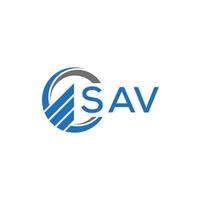 sav vlak accounting logo ontwerp Aan wit achtergrond. sav creatief initialen groei diagram brief logo concept.sav bedrijf financiën logo ontwerp. vector