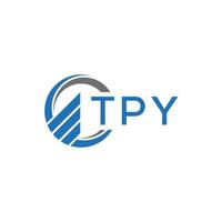 tpy vlak accounting logo ontwerp Aan wit achtergrond. tpy creatief initialen groei diagram brief logo concept.tpy bedrijf financiën logo ontwerp. vector