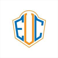 euc abstract monogram schild logo ontwerp Aan wit achtergrond. euc creatief initialen brief logo. vector