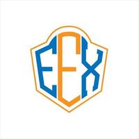 eex abstract monogram schild logo ontwerp Aan wit achtergrond. eex creatief initialen brief logo. vector