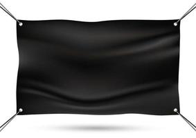 zwarte mock-up vinyl banner vectorillustratie vector