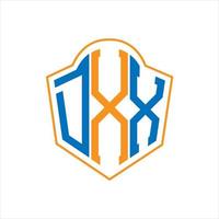 dxx abstract monogram schild logo ontwerp Aan wit achtergrond. dxx creatief initialen brief logo. vector
