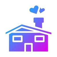 huis icoon solide helling stijl Valentijn illustratie vector element en symbool perfect.