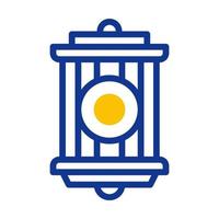 lantaarn icoon duotoon blauw geel stijl Ramadan illustratie vector element en symbool perfect.