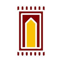 tapijt icoon duotoon rood geel stijl Ramadan illustratie vector element en symbool perfect.