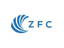 zfc brief logo ontwerp Aan wit achtergrond. zfc creatief cirkel brief logo concept. zfc brief ontwerp. vector