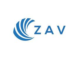 zav brief logo ontwerp Aan wit achtergrond. zav creatief cirkel brief logo concept. zav brief ontwerp. vector