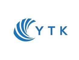 ytk brief logo ontwerp Aan wit achtergrond. ytk creatief cirkel brief logo concept. ytk brief ontwerp. vector