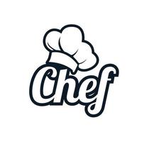 chef hoed logo en icoon vector ontwerp sjabloon