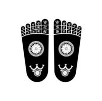 heer Boeddha's voetafdruk vector icoon. Boeddha's voetafdruk vector icoon.
