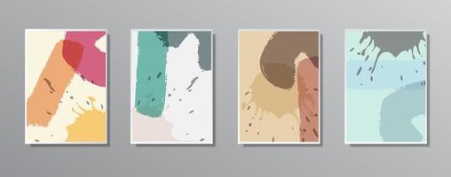 set van creatieve minimalistische hand getrokken vintage neutrale kleurenillustraties, voor muur. voor cadeaubon, poster op muurpostersjabloon, bestemmingspagina, ui, ux, coverbook, baner, vector