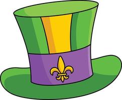 mardi gras hoed met fleur-de-lis symbool clip art vector