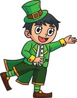 heilige patricks dag elf van Ierse folklore jongen tekenfilm clip art vector