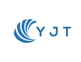 yjt brief logo ontwerp Aan wit achtergrond. yjt creatief cirkel brief logo concept. yjt brief ontwerp. vector