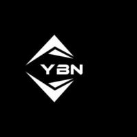 ybn abstract monogram schild logo ontwerp Aan zwart achtergrond. ybn creatief initialen brief logo. vector