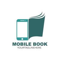 mobiel boek logo icoon vector illustratie ontwerp