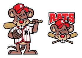 basketbal ratten mascotte vector