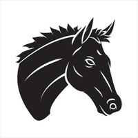 paard hoofd tatoeëren illustratie ontwerp vector