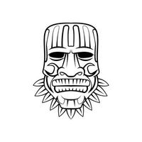 totem masker illustratie Aan wit achtergrond vector