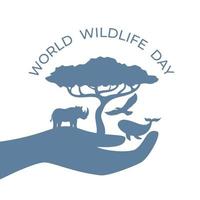 Werelddag voor dieren in het wild vector