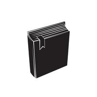 zwart silhouet van boek vector