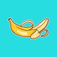 banaan fruit vector illustratie gebruikt voor stickers en andere ontwerpen