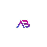 ab monogram vector logo op wit. eps