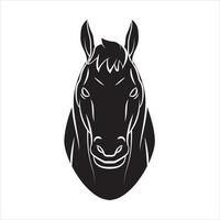 paard hoofd tatoeëren illustratie ontwerp vector