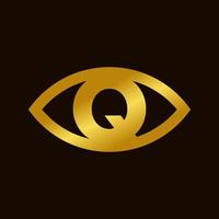 eerste q oog logo vector