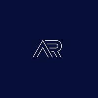 ar vector logo in lineaire style.eps