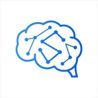 eerste s stroomkring hersenen logo vector