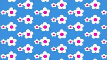wijnoogst naadloos patroon achtergrond met schattig wit bloemen Aan blauw achtergrond vector