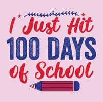 100 dag van school- SVG t-shirt ontwerp, retro 100 dag van school- SVG t-shirt ontwerp, 100 dag van school- t-shirt ontwerp vector