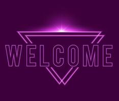 Purper gloeiend neon tekens. drie pijlen. vector illustratie