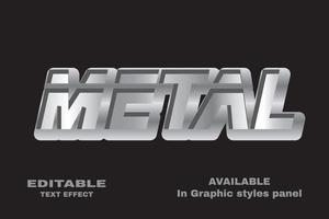 metalen teksteffect vector