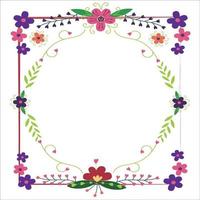 vierkant bloemen vector frame