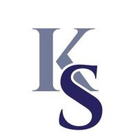 brief ks logo. sk logotype luxe symbool vector