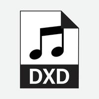 dxd audio het dossier formaten icoon vector