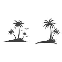 palm boom zomer logo en symbool sjabloon vector ontwerp