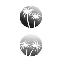 palm boom zomer logo en symbool sjabloon vector ontwerp