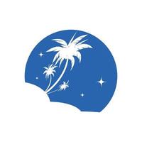 palm boom zomer logo en symbool sjabloon vector ontwerp