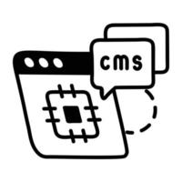 modieus cms ontwikkeling vector