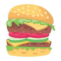 modieus dubbele hamburger vector